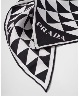 Prada Printed Silk Twill Scarf