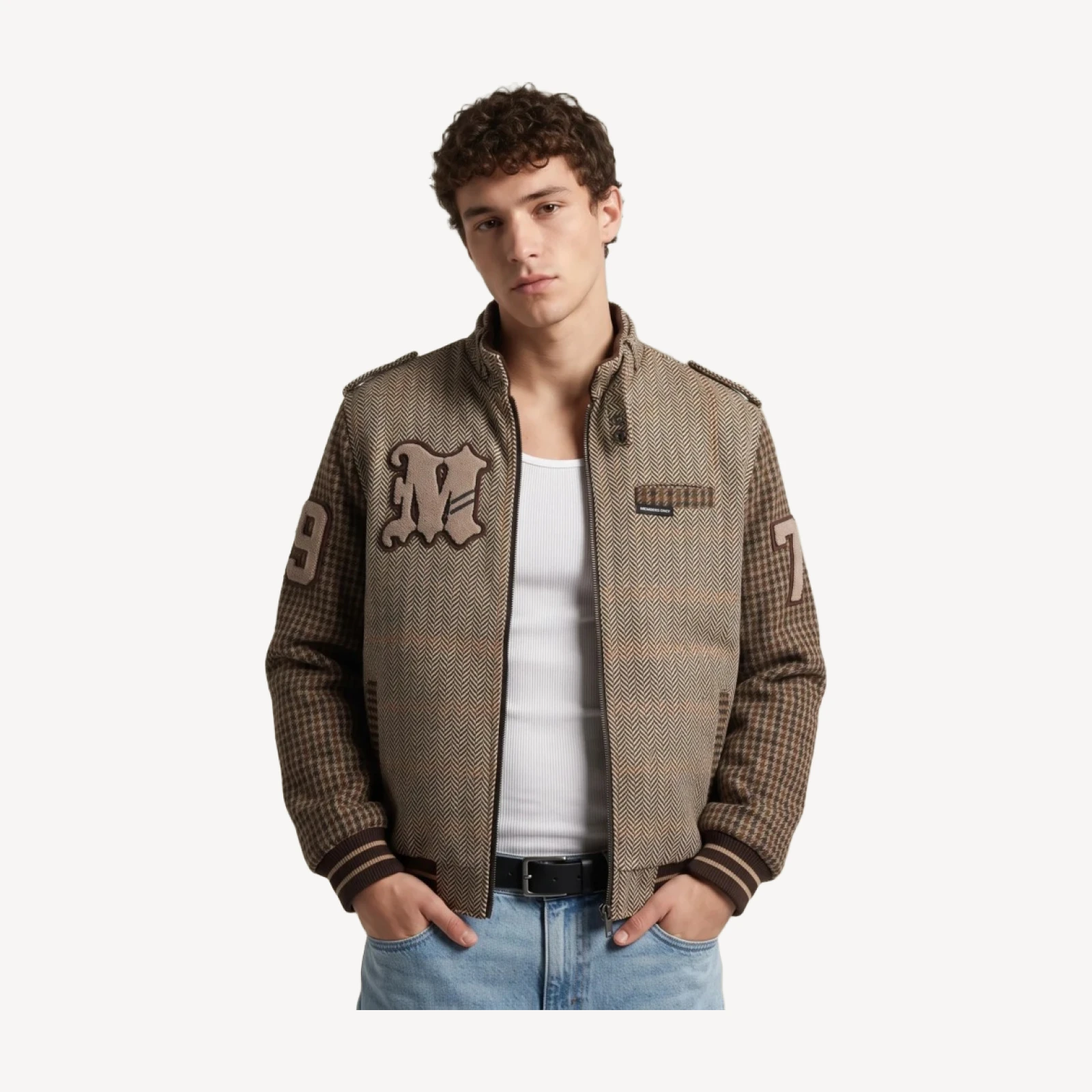 Men's Tweed Varsity Jacket