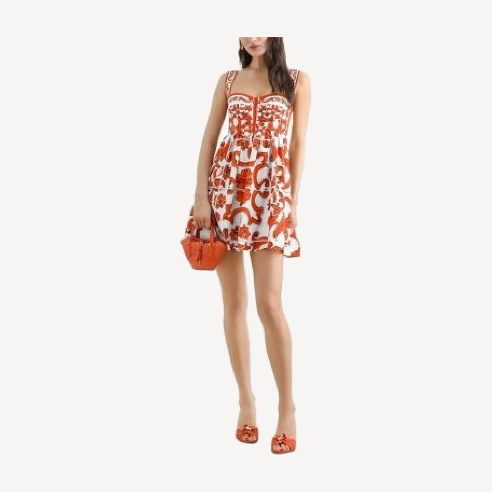Dolce & Gabbana Majolica Print Short Poplin Dress