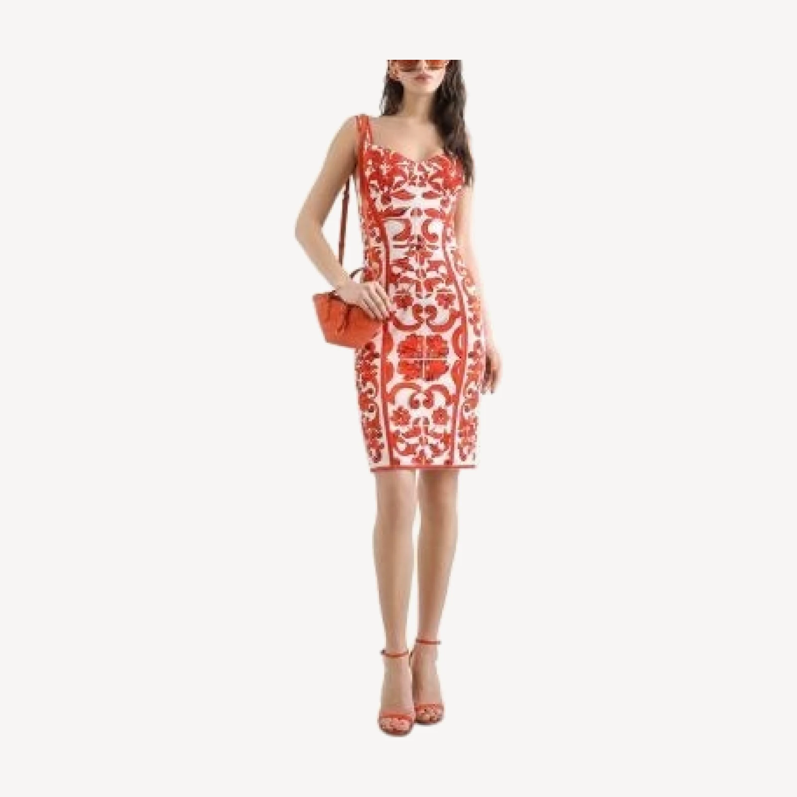 Dolce & Gabbana Majolica Print Charmeuse Short Dress