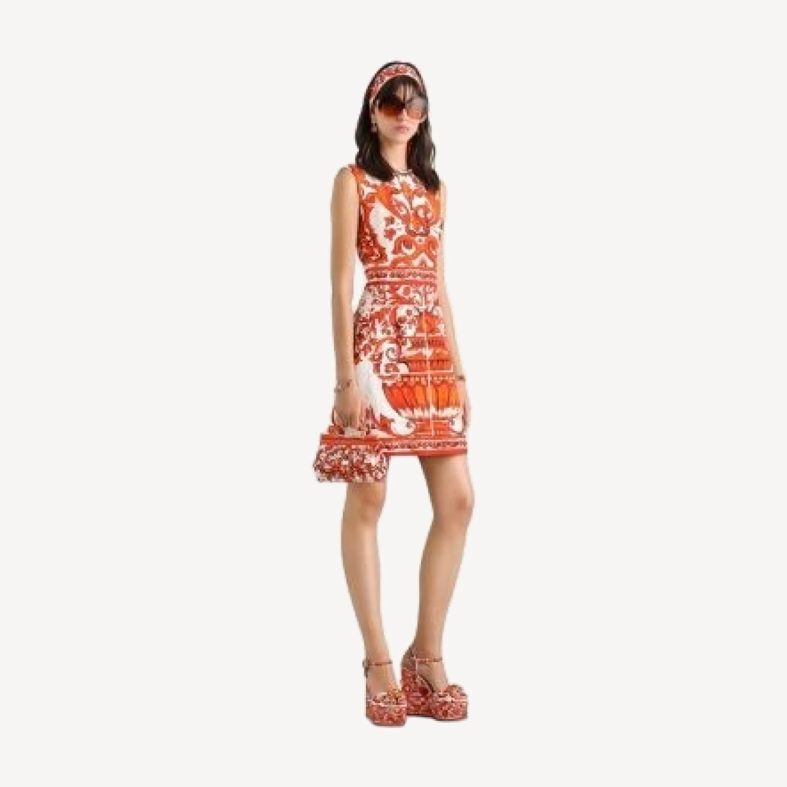 Dolce & Gabbana Majolica Print Short Dress