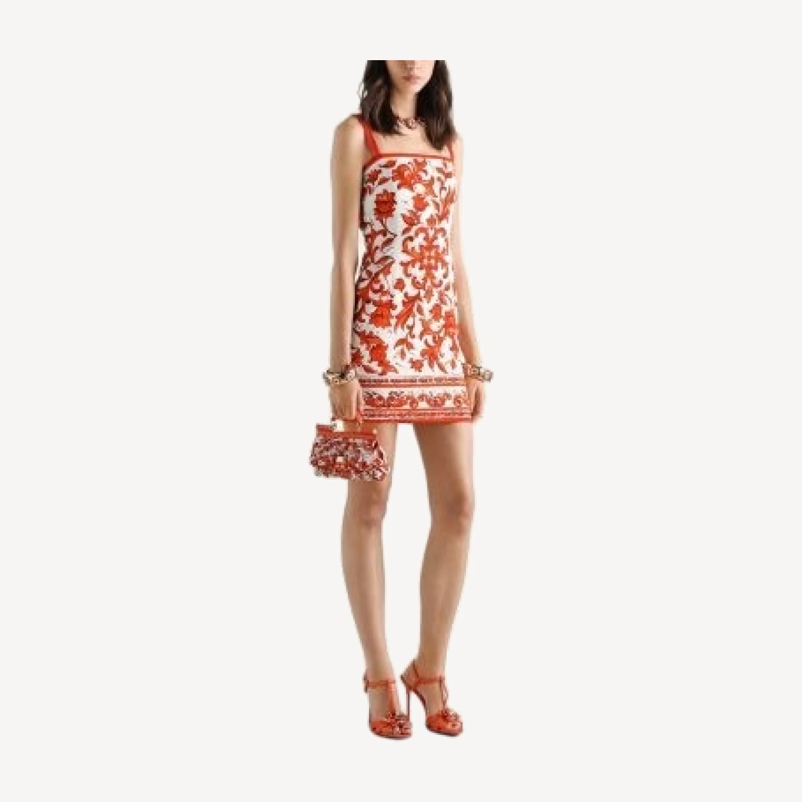 Dolce & Gabbana Majolica Print Charmeuse Dress