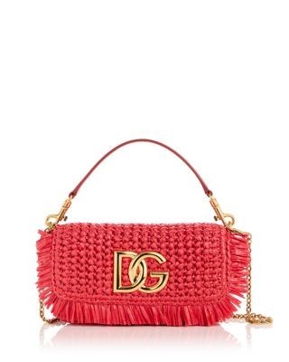 Dolce & Gabbana 3.5 Raffia Fringe Shoulder Bag