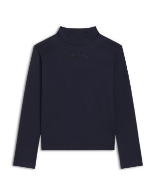 Dolce & Gabbana Girls' Long Sleeve Mock Neck Top - Little Kid, Big Kid