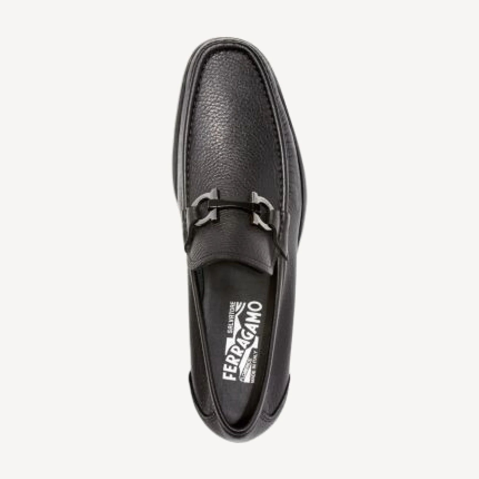 Ferragamo Men's Grandioso Double Gancini Bit Leather Loafers - Narrow