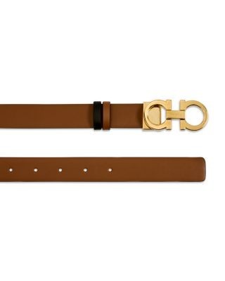 Salvatore Ferragamo Women's Gancini Slim Reversible Leather Belt