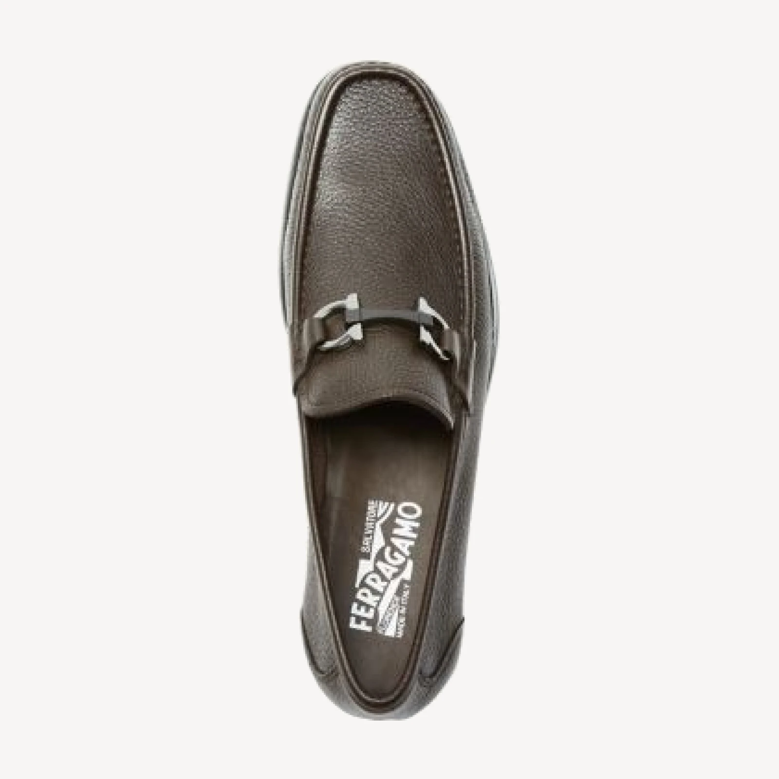 Ferragamo Men's Grandioso Double Gancini Bit Leather Loafers - Narrow