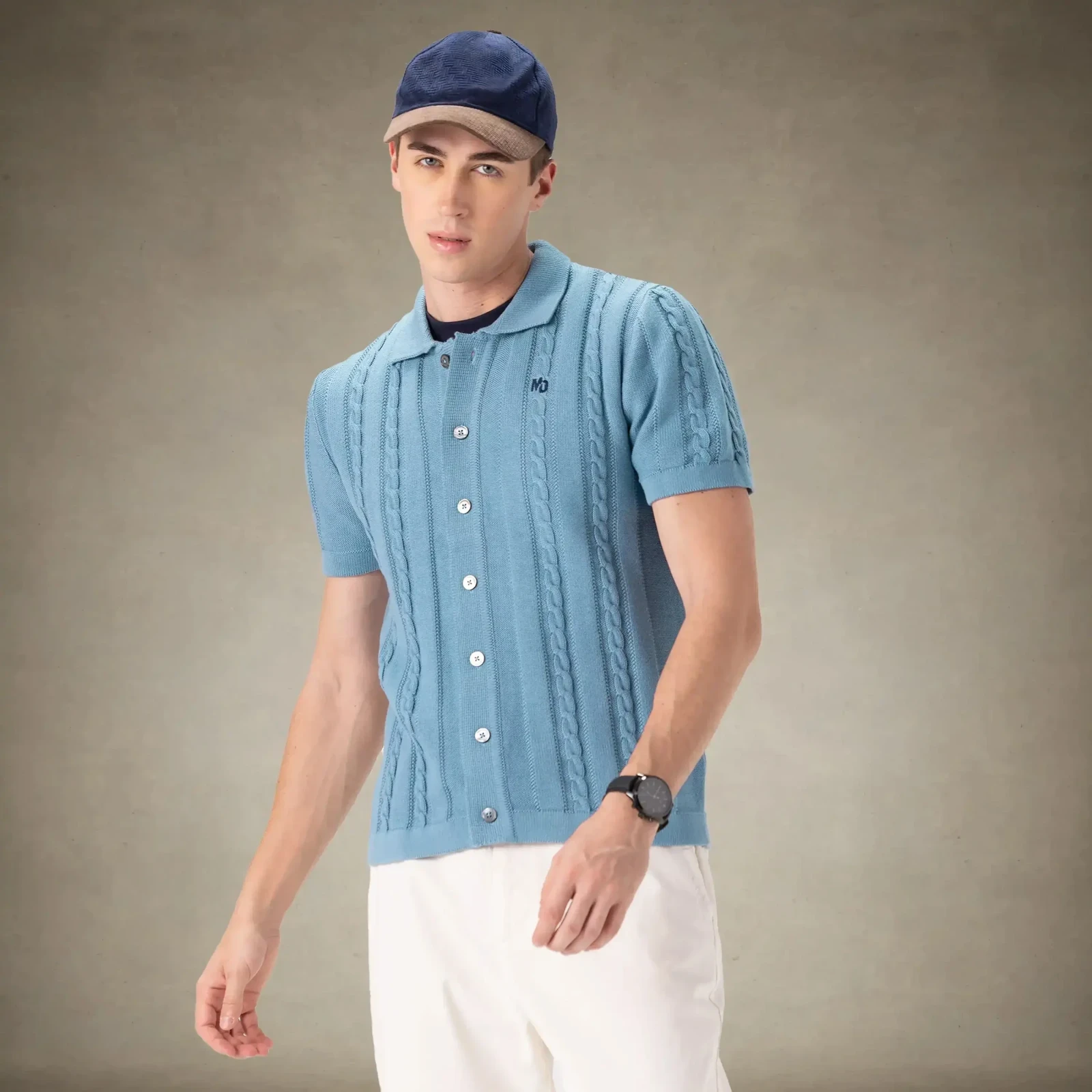 Men's JC Polo Cable Sweater