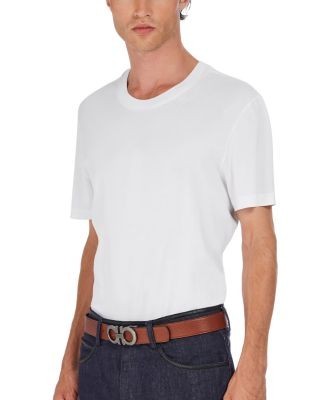 Salvatore Ferragamo Men's Double Gancini Leather Reversible Belt