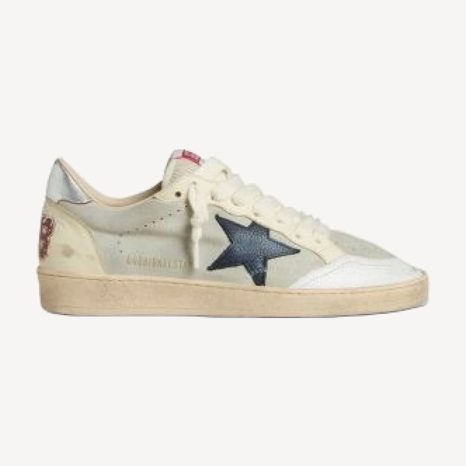 Golden Goose Unisex Ballstar Suede & Cracked Leather Sneakers