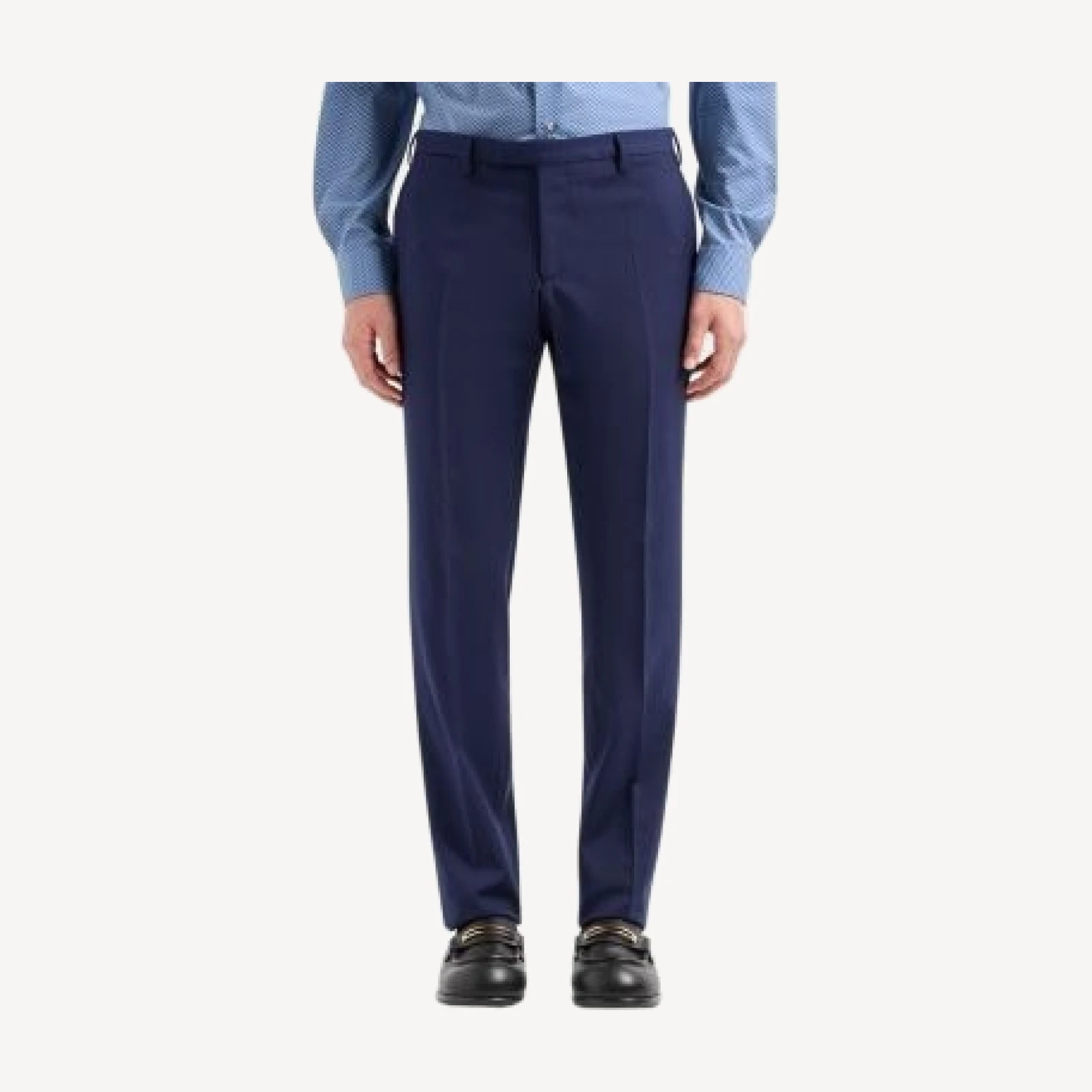 Emporio Armani Slim Fit Tropical Wool Trousers