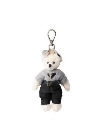 Prada Teddy Bag Charm with Metal Ring