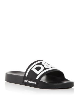 Dolce & Gabbana Men's Saint Barth Logo Slip On Pool Sandals