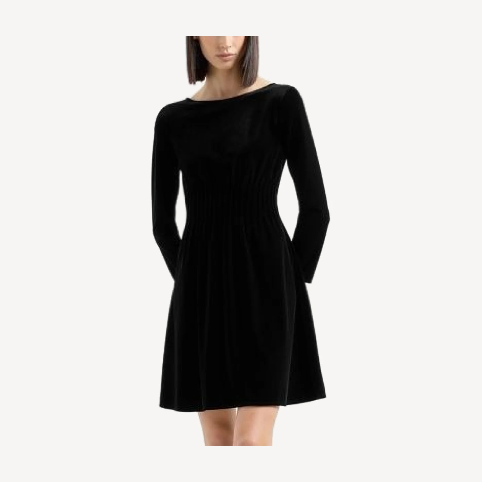 Emporio Armani Stretch Chenille Velvet Dress
