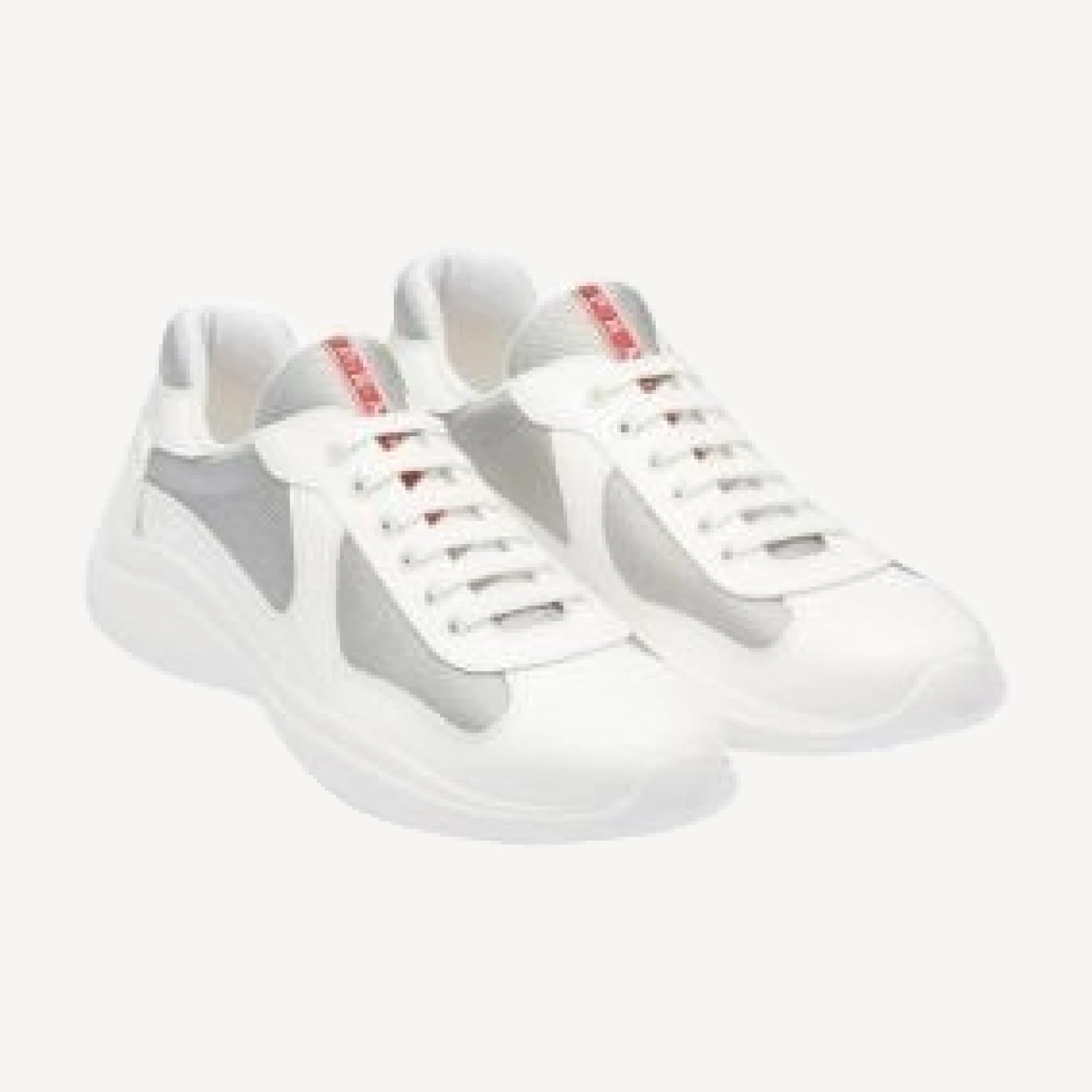 Prada Men's America's Cup Patent Leather And Technical Fabric Sneakers