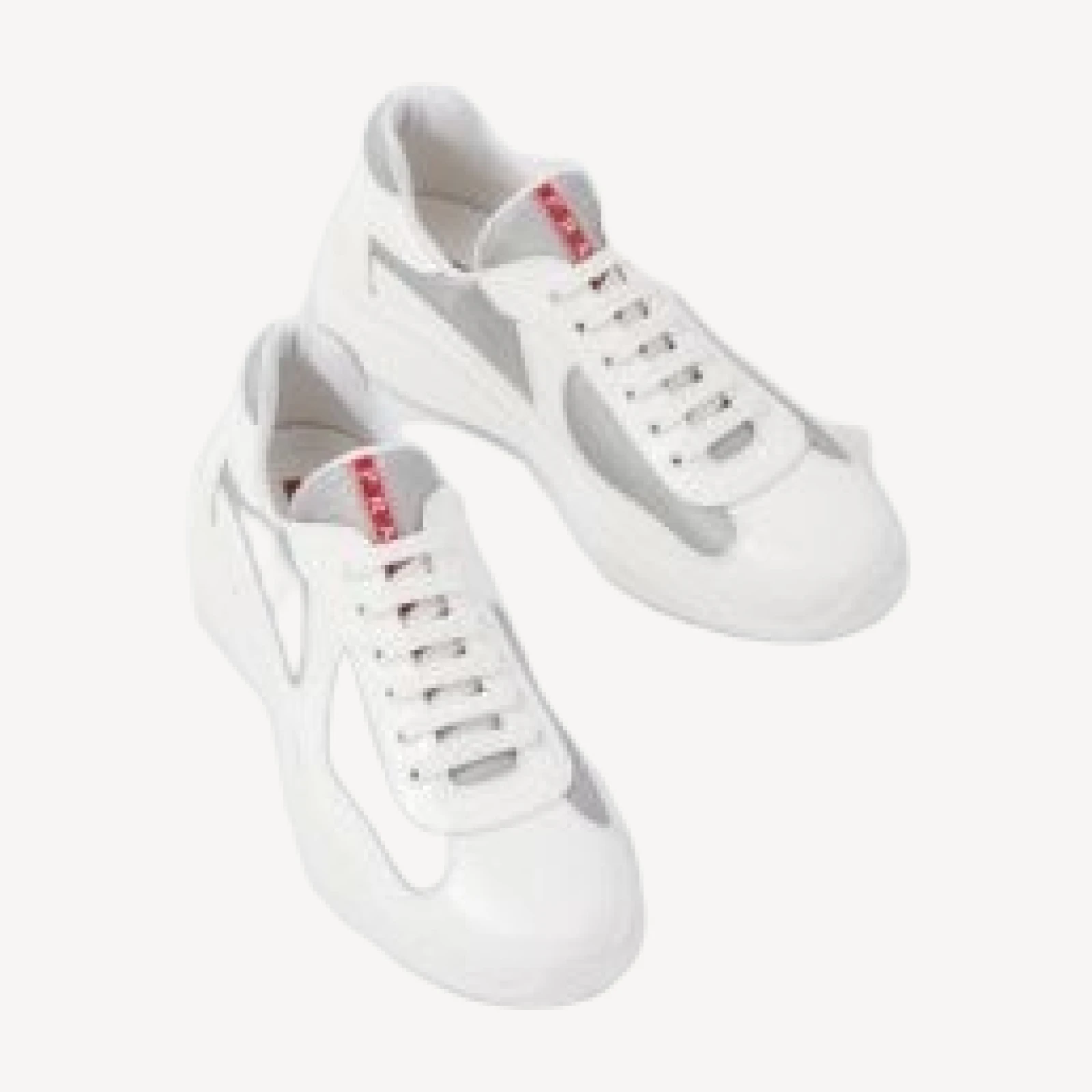 Prada Men's America's Cup Patent Leather And Technical Fabric Sneakers
