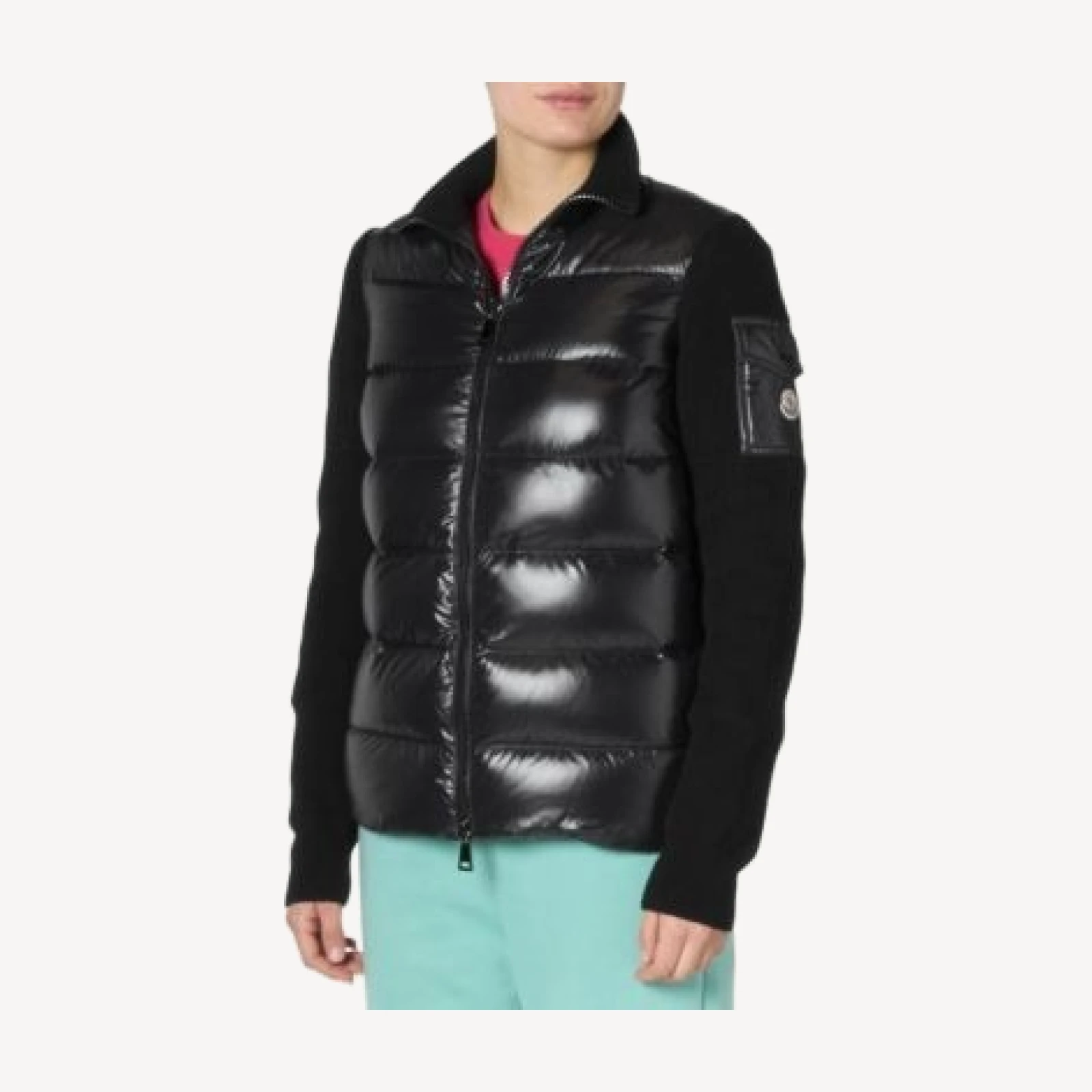 Moncler Padded Wool Puffer Cardigan