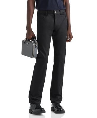 Prada Five-Pocket Stretch Drill Jeans in Black