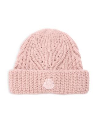 Moncler Wool Blend Ribbed Beanie Hat