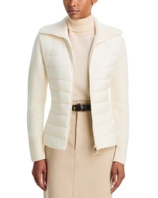 Moncler Down Mixed Media Cardigan
