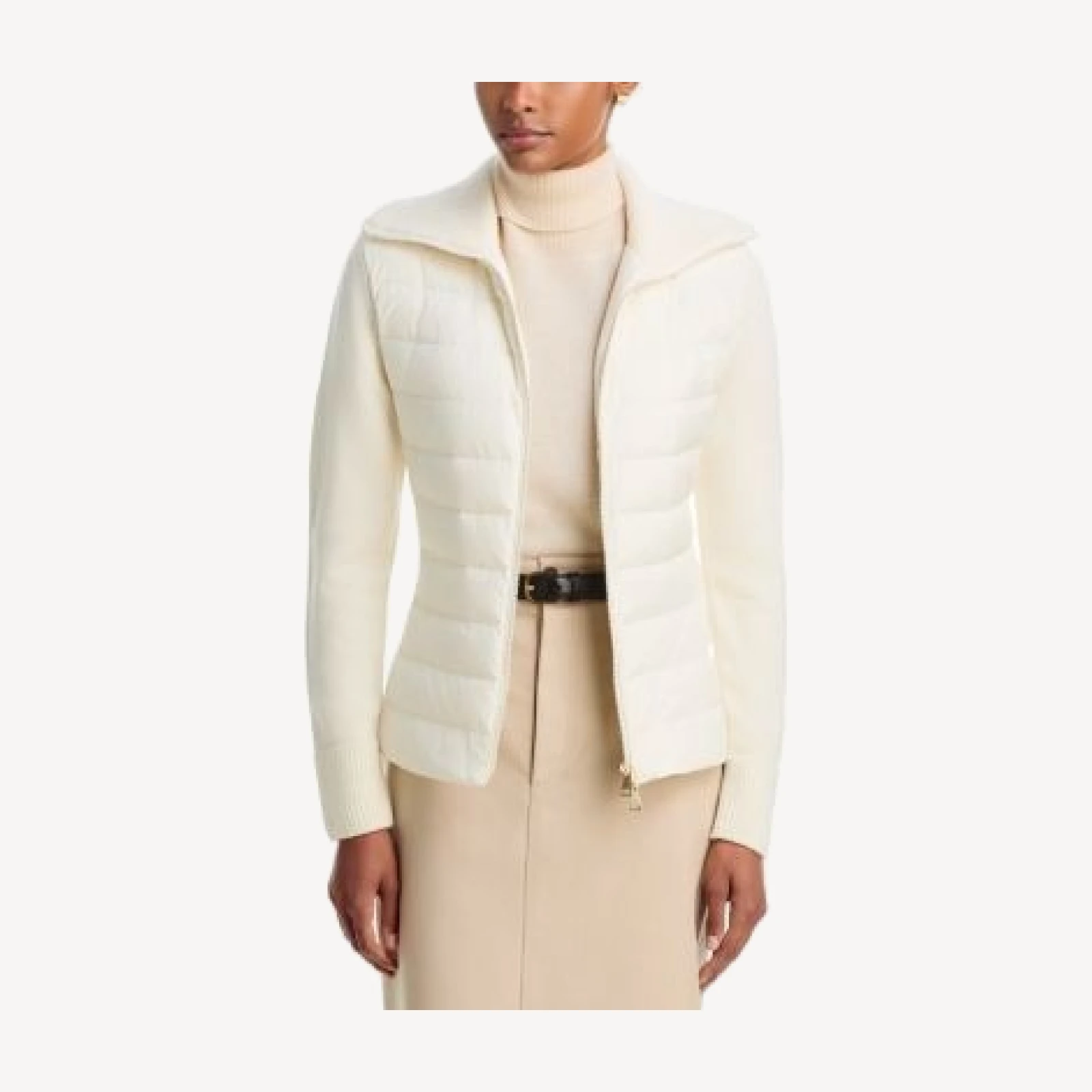 Moncler Down Mixed Media Cardigan