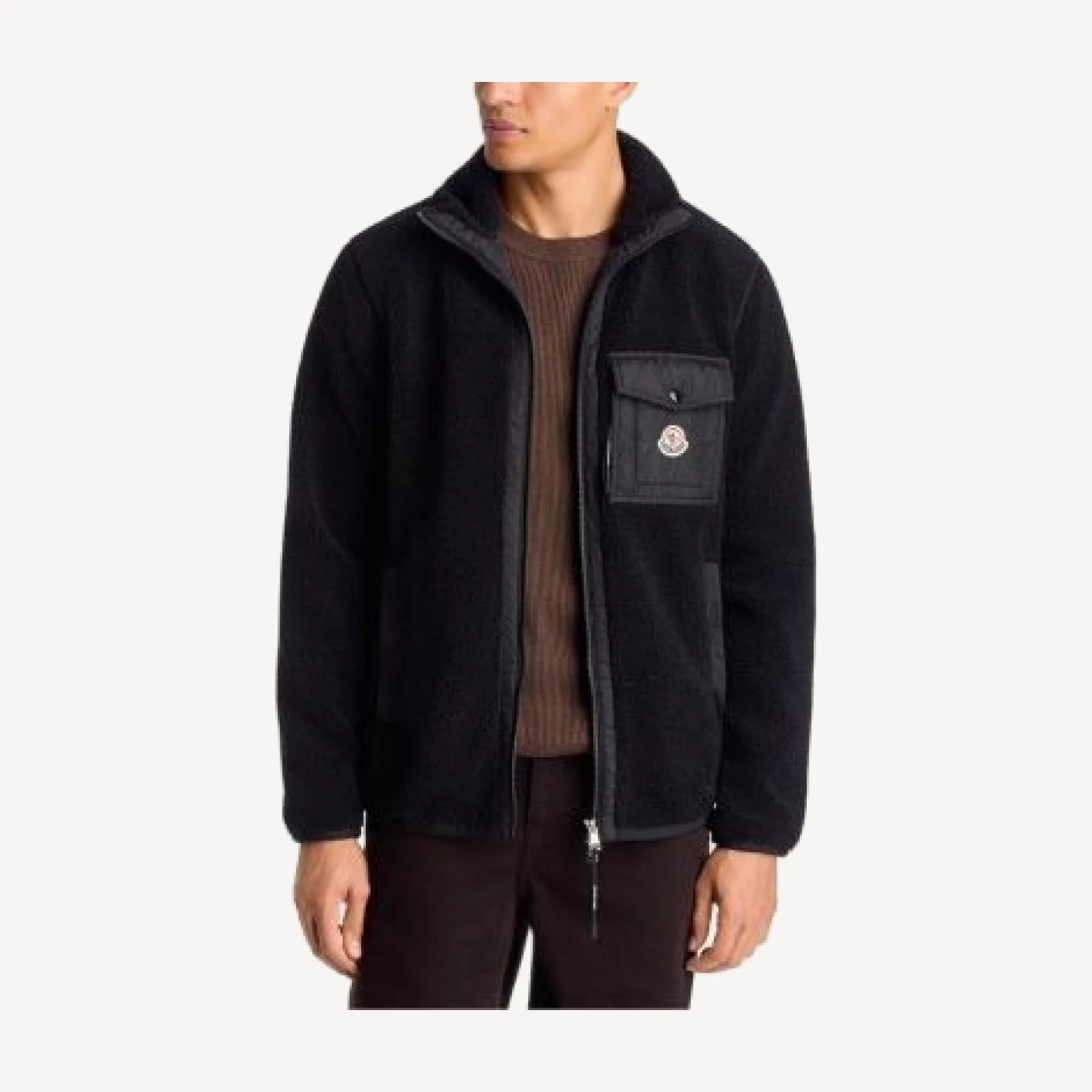 Moncler Sherpa Zip Up Cardigan