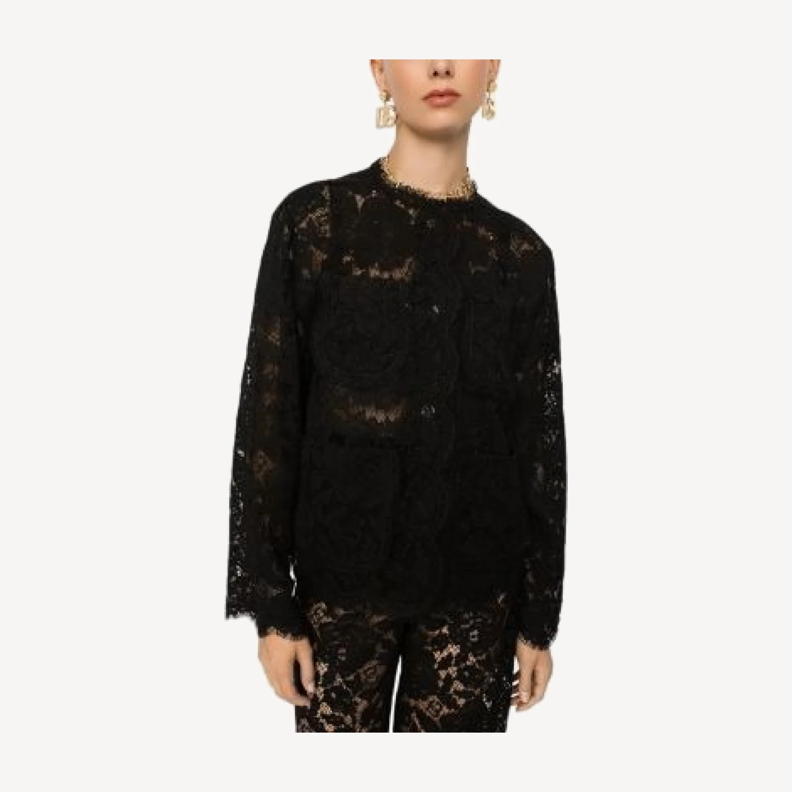 Dolce & Gabbana Single Breasted Lace Jacket