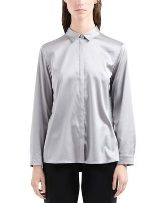 Emporio Armani Button Up Shirt in Stretch Silk