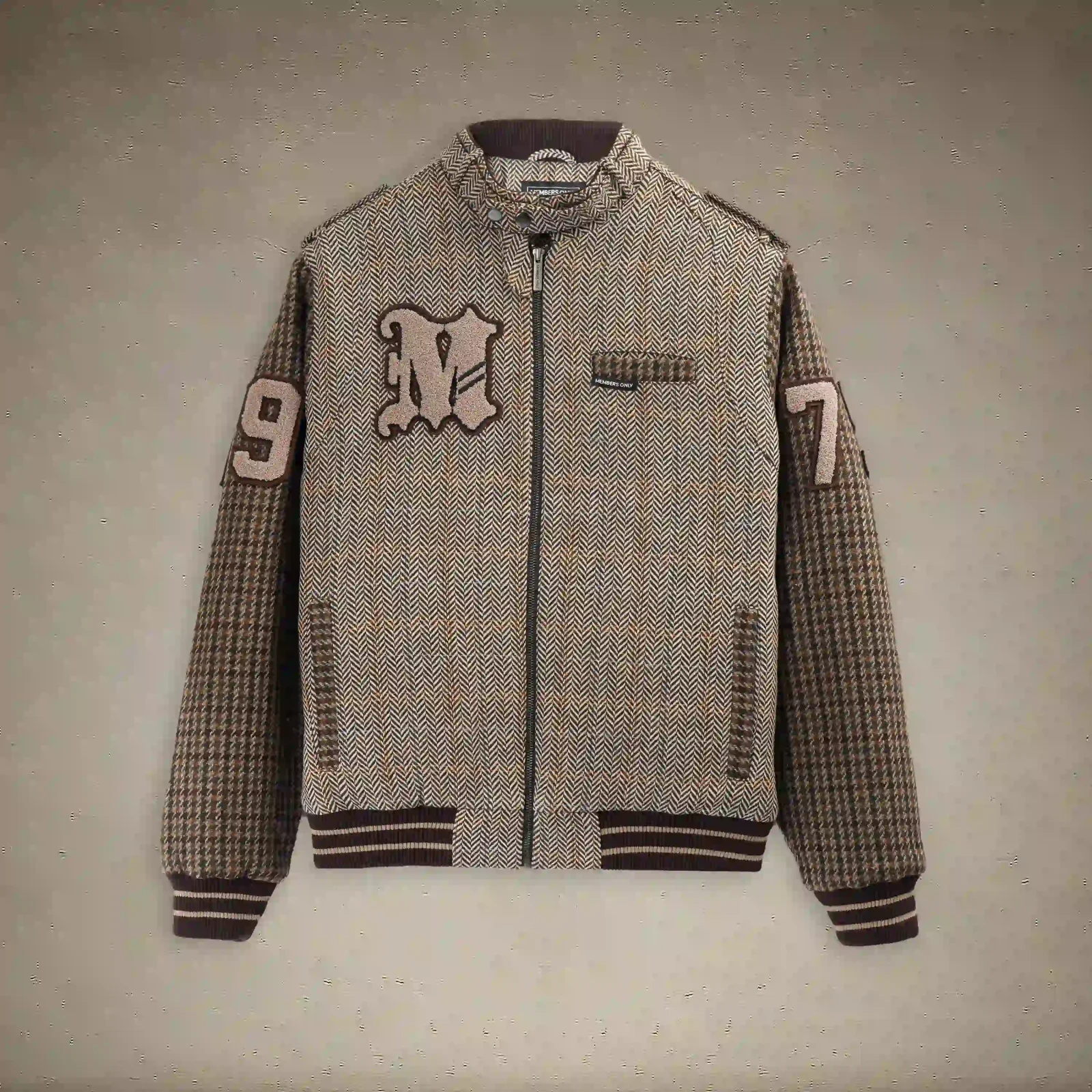 Women's Oversized Tweed Varsity Jacket