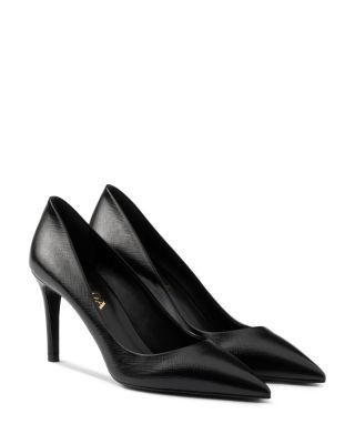 Prada Women's Patent Saffiano Leather Pumps