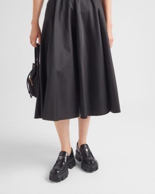 Prada Women's Brushed Leather Monolith Loafers