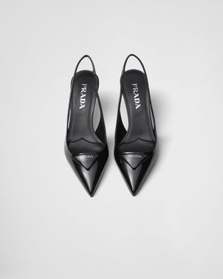 Prada Women's Patent Leather Slingback Pumps