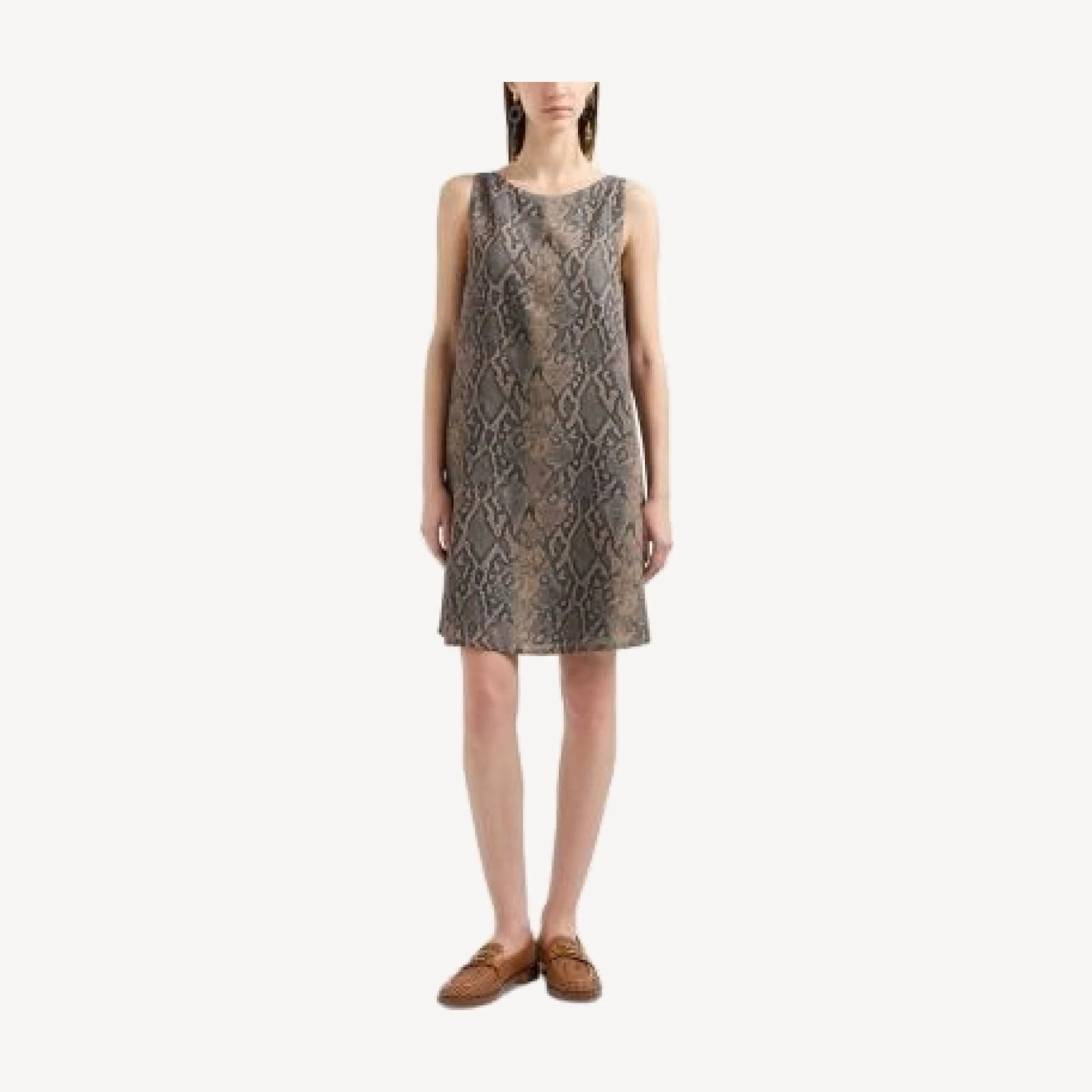 Emporio Armani Snakeskin Print Shift Dress