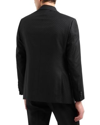 Emporio Armani G Line Regular Fit Wool & Silk Micro Jacquard Dinner Jacket