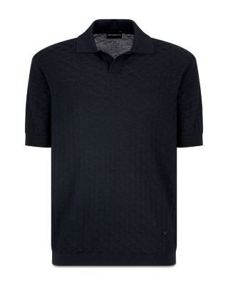 Emporio Armani Virgin Wool Short Sleeve Polo Sweater