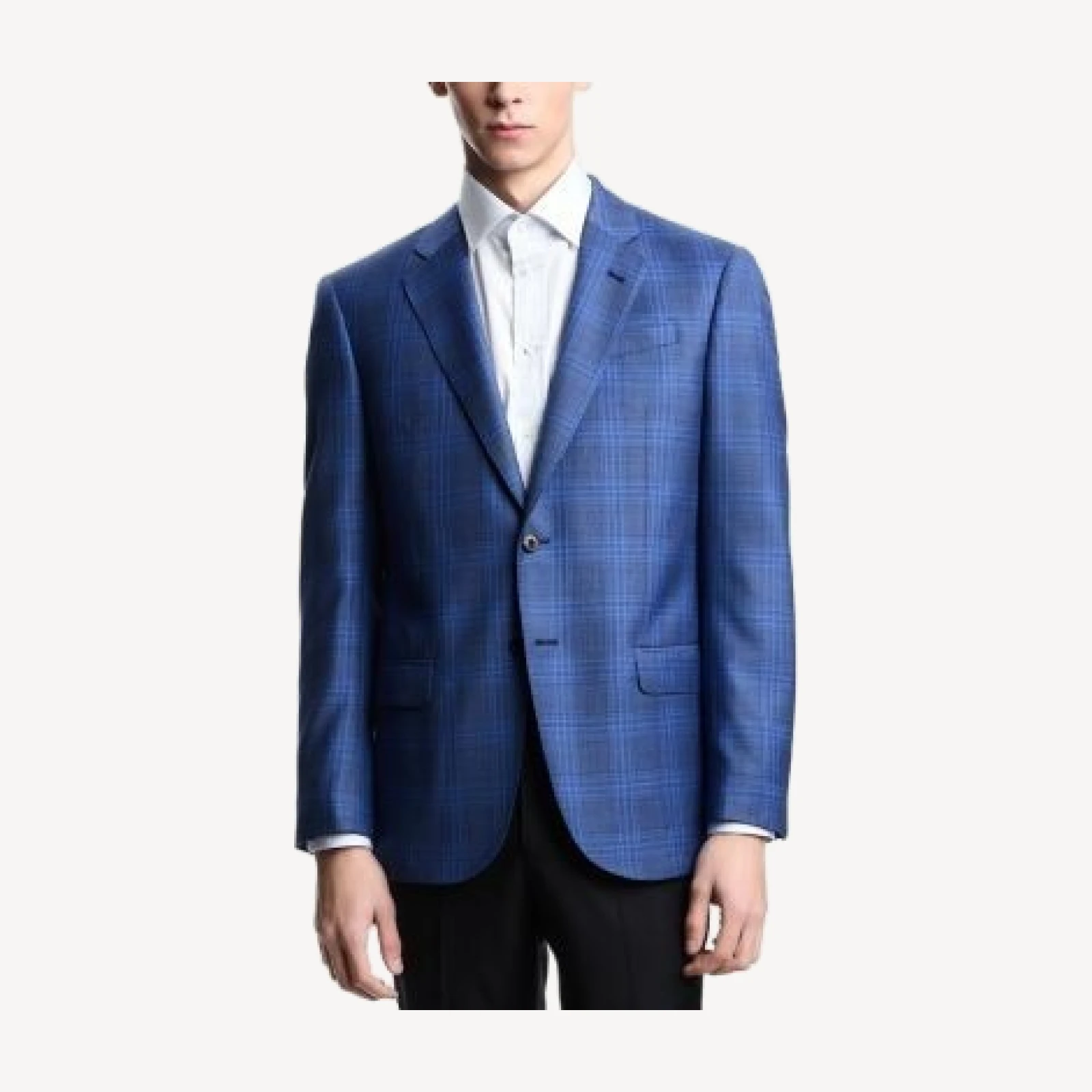 Emporio Armani Regular Fit Plaid Blazer