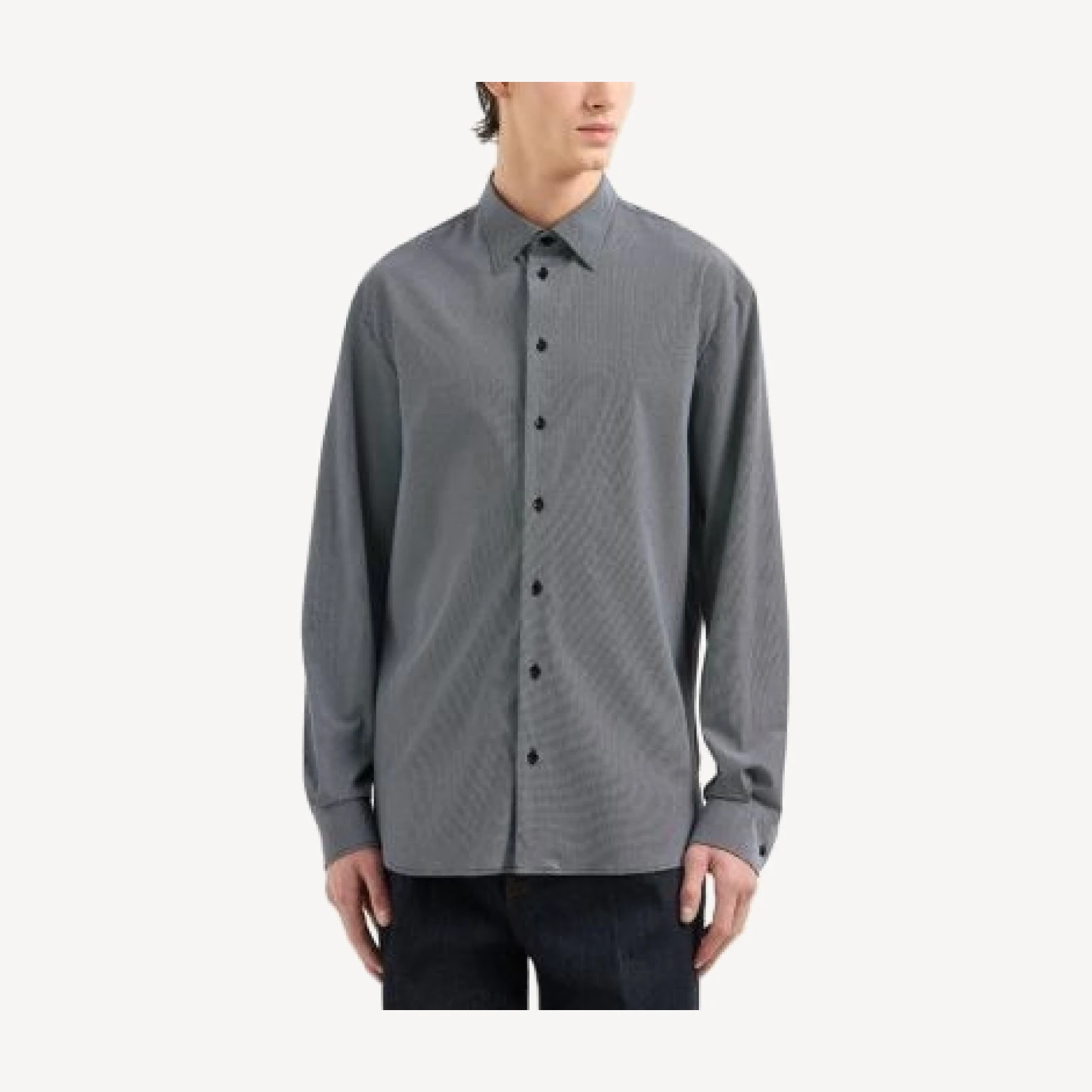 Emporio Armani Regular Fit Micro Polka Dot Sport Shirt