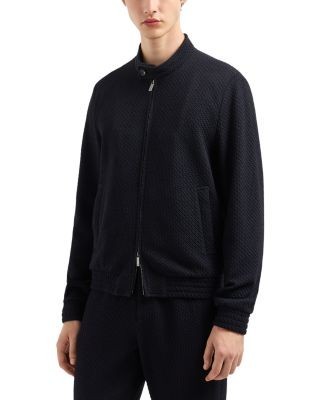 Emporio Armani Regular Fit Jacquard Bomber Jacket