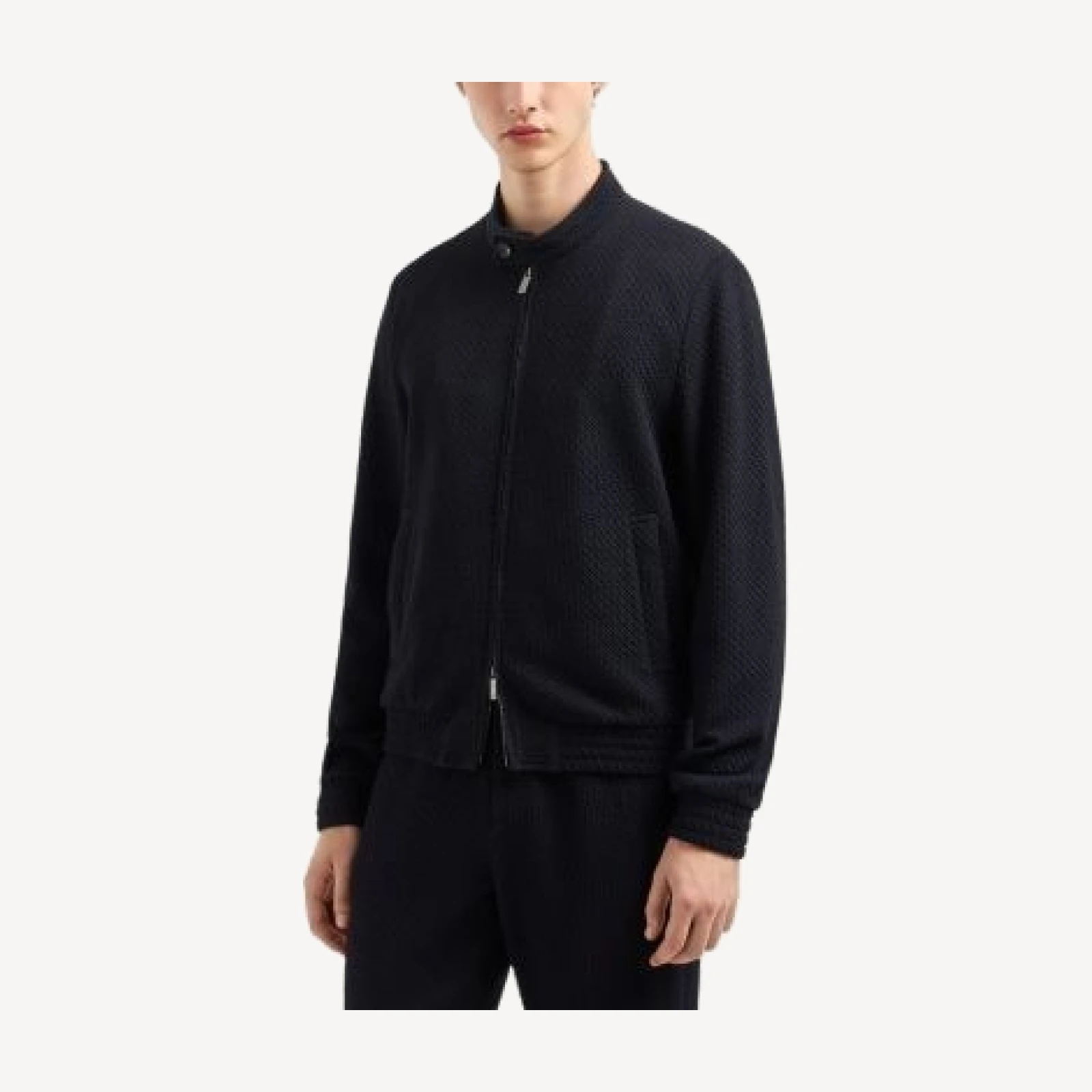 Emporio Armani Regular Fit Jacquard Bomber Jacket