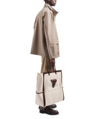 Emporio Armani Silky Finish Buckle Closure Wool Coat