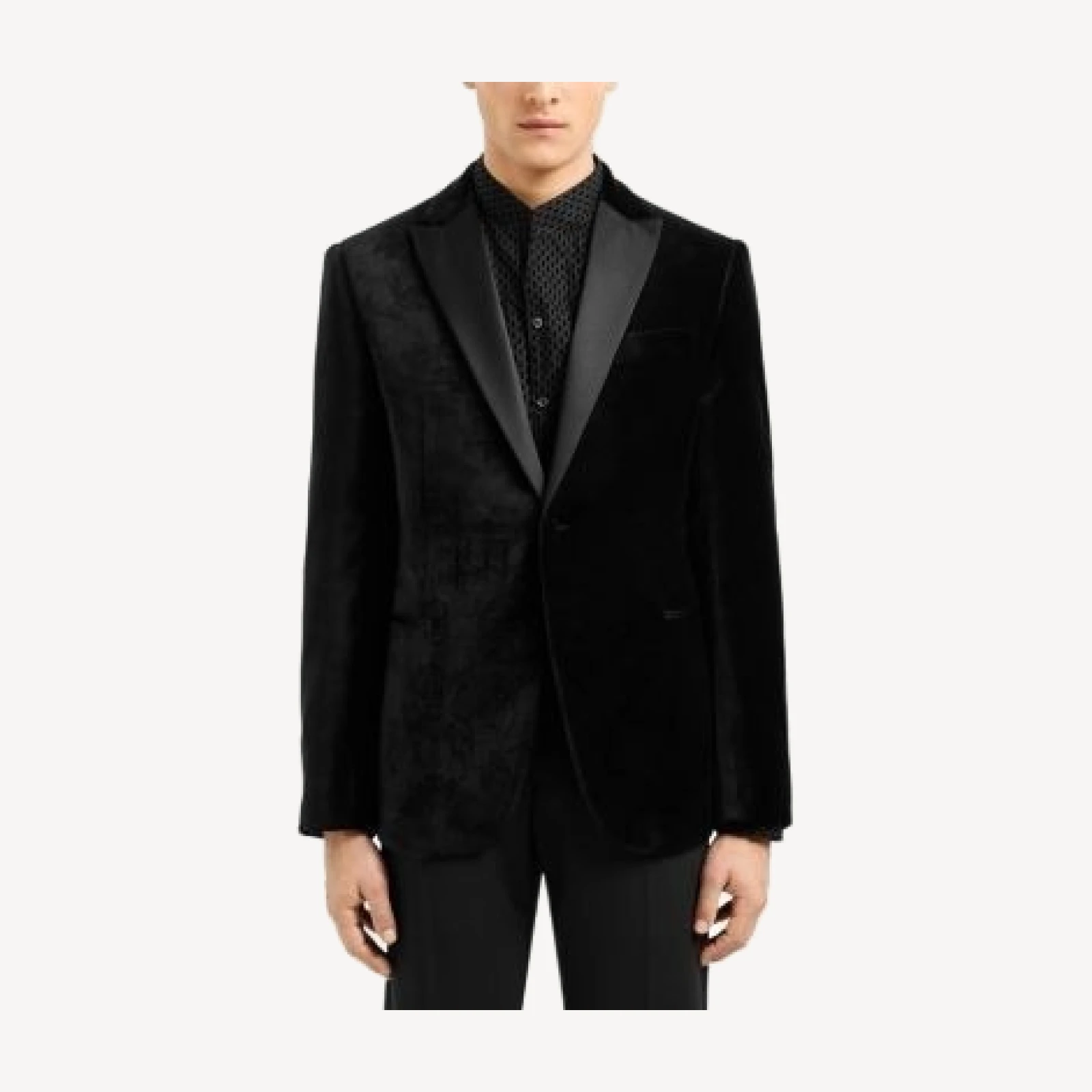 Emporio Armani Slim Fit Embossed Velvet Dinner Jacket