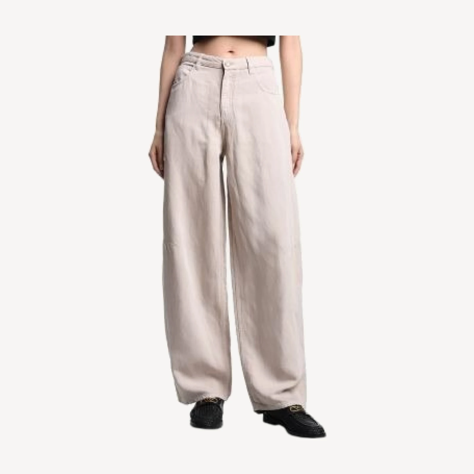 Emporio Armani Relaxed Fit Jeans in Solid Light