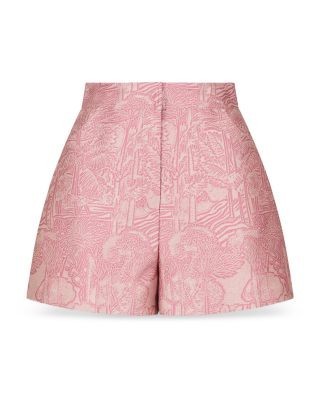 Emporio Armani Landscape Tonal Print Shiny Jacquard Shorts
