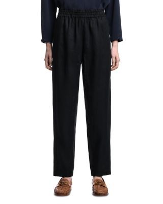 Emporio Armani Elasticated Waist Linen Trousers