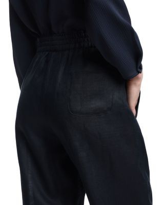 Emporio Armani Elasticated Waist Linen Trousers