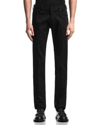 Emporio Armani Essential J06 Slim Fit Stretch Cotton & Modal Blend Denim Jeans in Black Denim