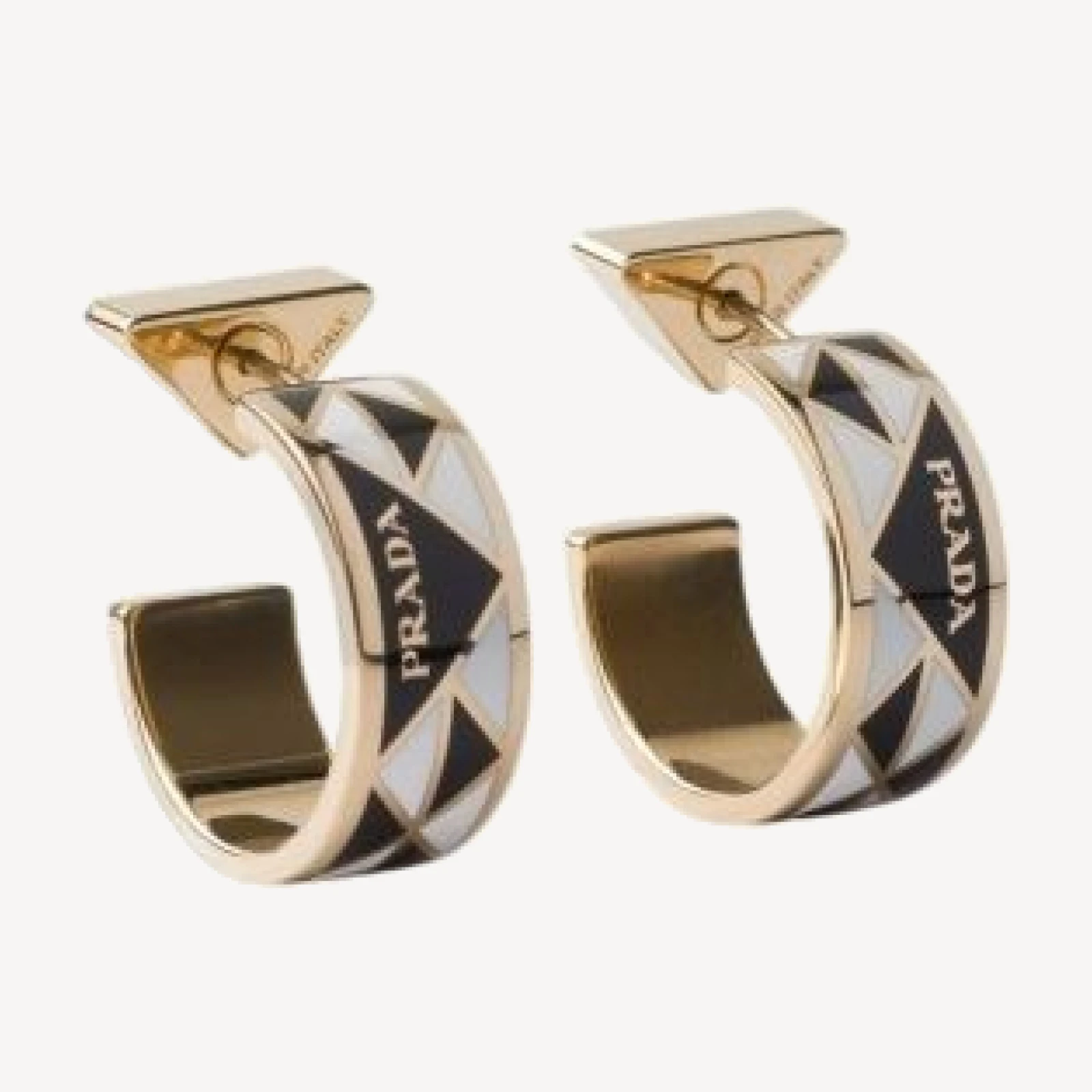 Prada Enameled Metal Earrings