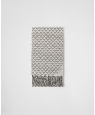 Prada Symbole Double Wool and Cashmere Scarf