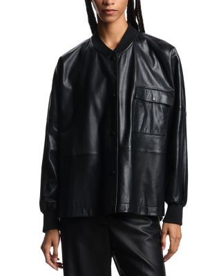 Emporio Armani Leather Bomber Jacket