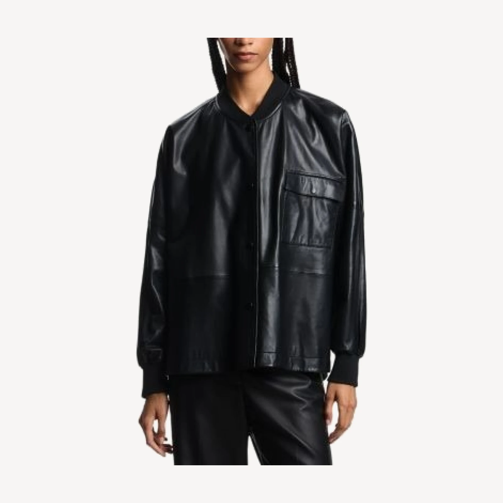 Emporio Armani Leather Bomber Jacket